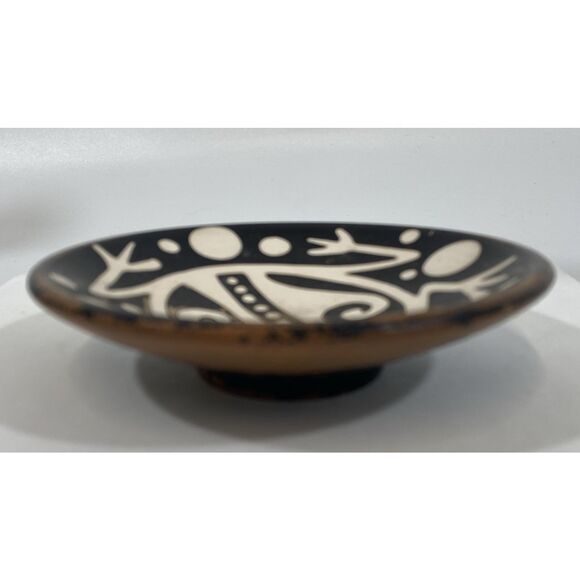 Vintage Zuni Frog Plate Pueblo Terracotta Pottery 5” - Picture 4 of 7